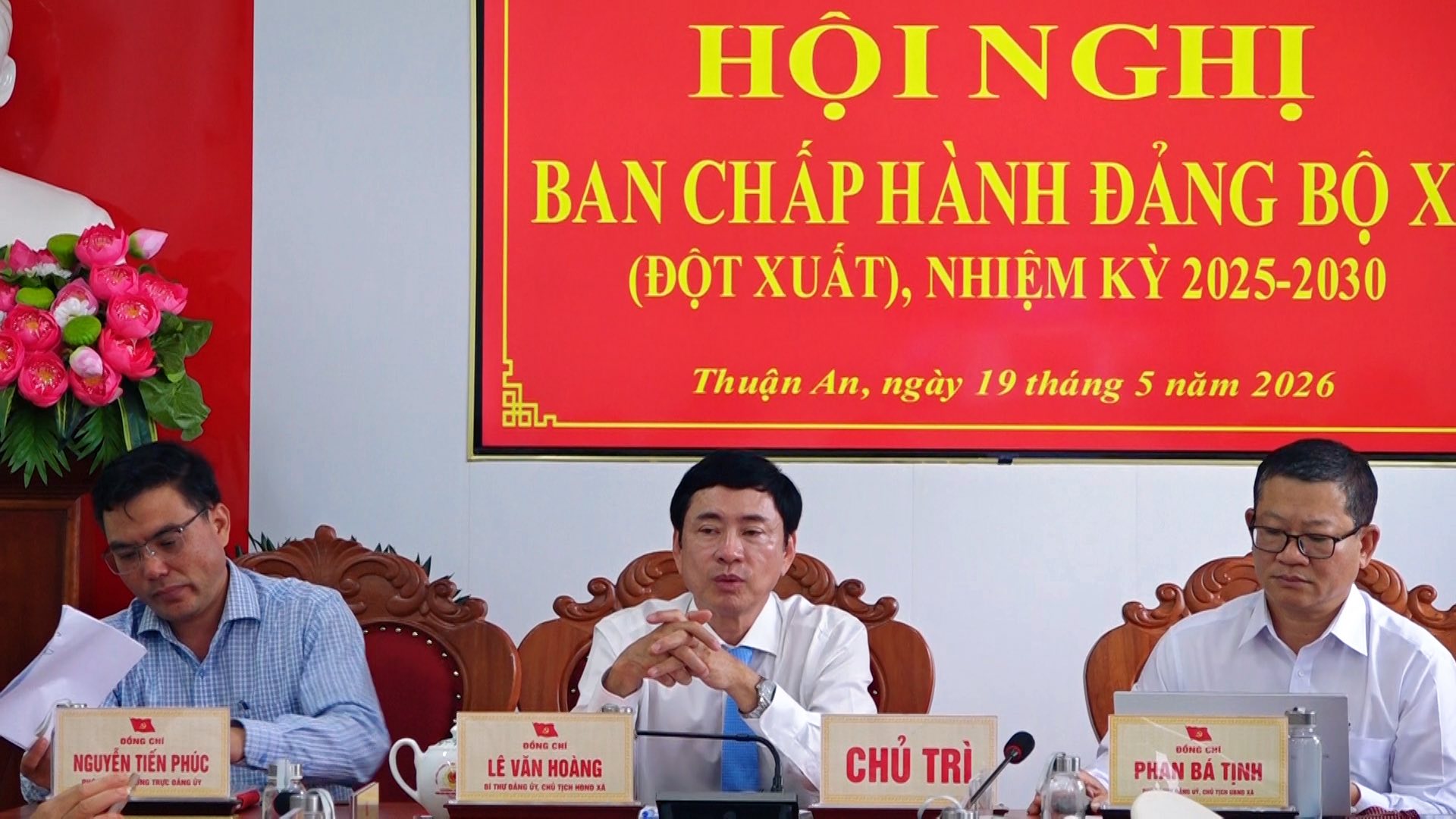 BAN THƯỜNG VỤ ĐẢNG ỦY XÃ THUẬN AN TỔ CHỨC HỘI NGHỊ BAN CHẤP HÀNH ĐẢNG BỘ XÃ (ĐỘT XUẤT) THÁNG 5/2026