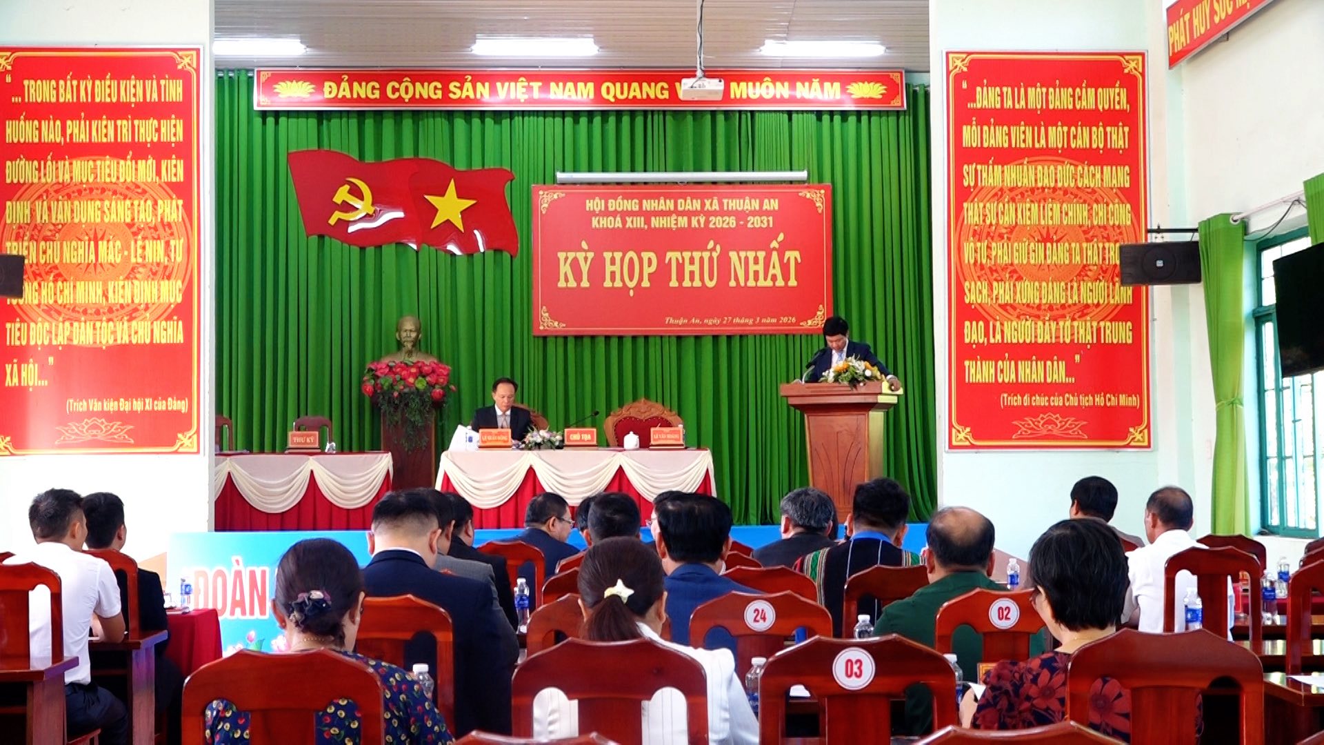 HĐND xã Thuận An khóa XIII, nhiệm kỳ 2026 - 2031 tổ chức Kỳ họp thứ Nhất