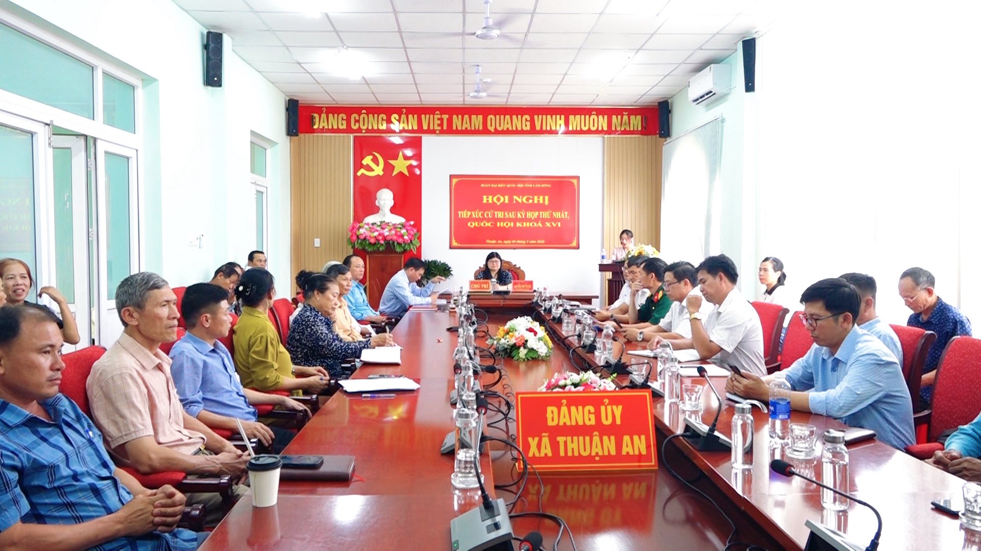 XÃ THUẬN AN THAM GIA TIẾP XÚC CỬ TRI SAU KỲ HỌP THỨ NHẤT, QUỐC HỘI KHÓA XVI
